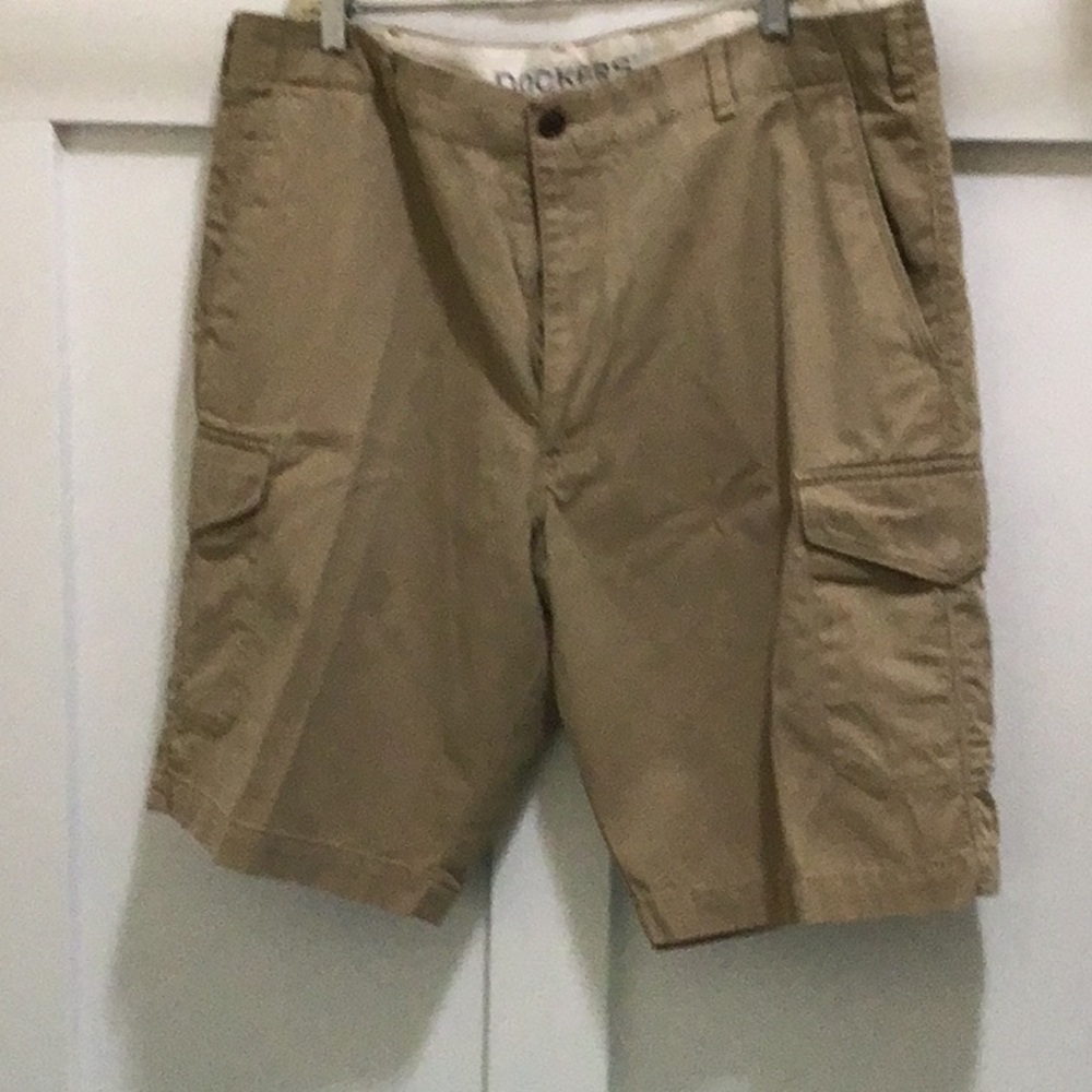 Dockers Khaki Cargo Shorts Casual Cotton Blend